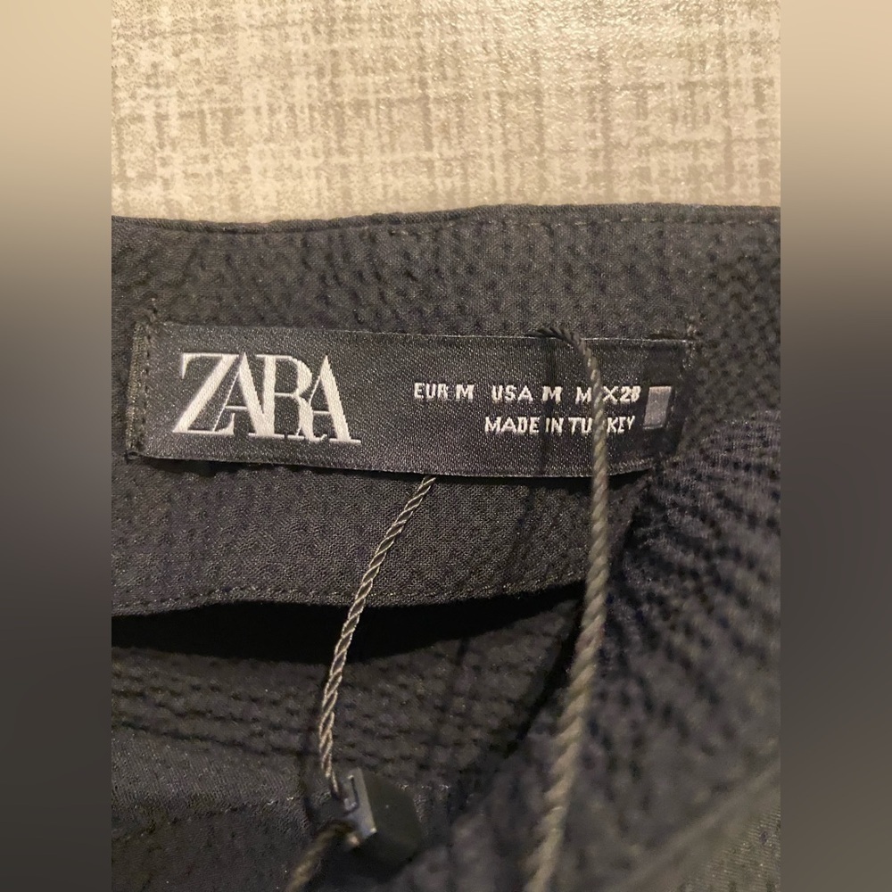 𝅺ZARA Draped Wrapped Black Mini Skirt Size Medium NWT - Picture 11 of 11